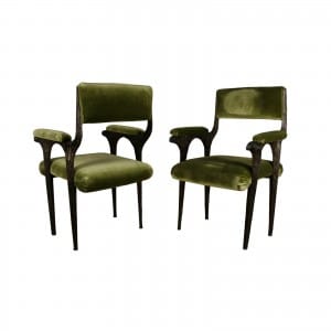 Paul Evans Arm Chairs in Sculpted Bronze II