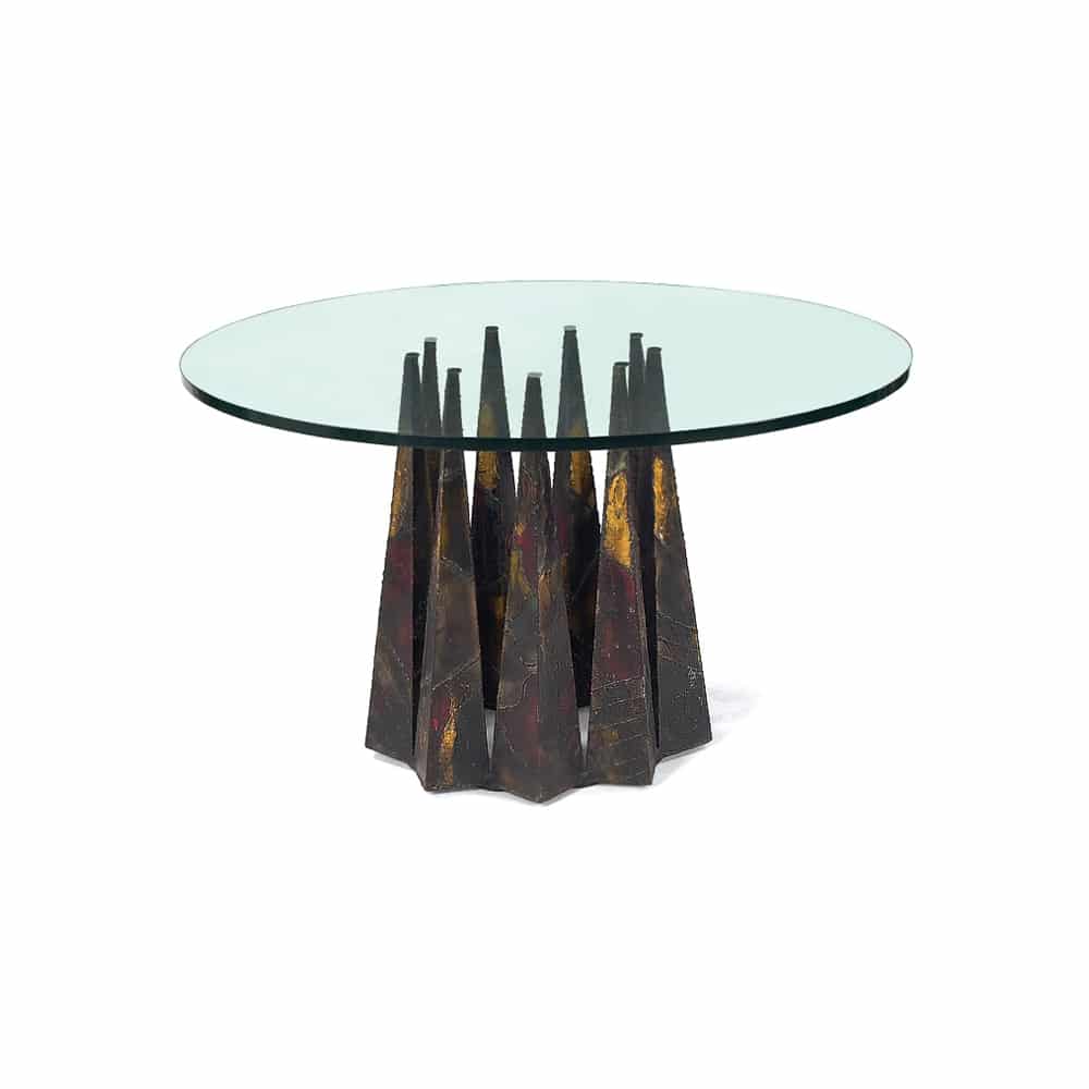Paul Evans Dining Table Crown Of Thorns In Sculpted Steel Todd