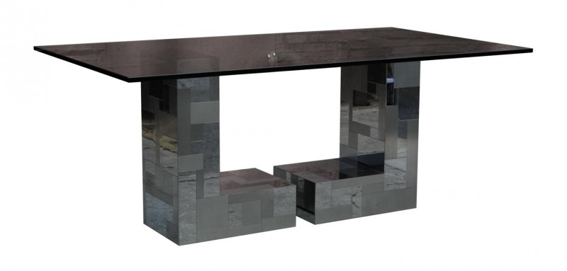 Paul Evans Directional Cityscape Dining Table with Double Pedestal