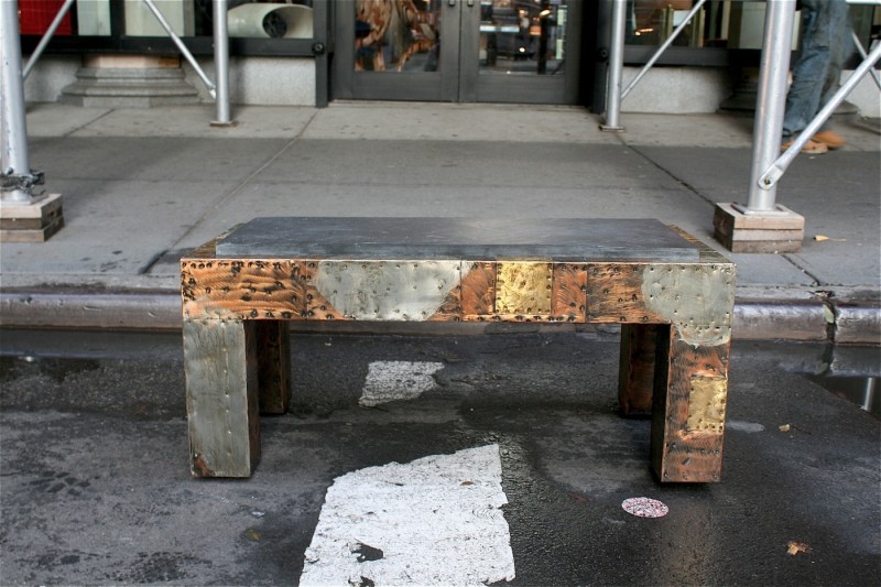Paul Evans Directional Patchwork Coffee Table with Slate Top