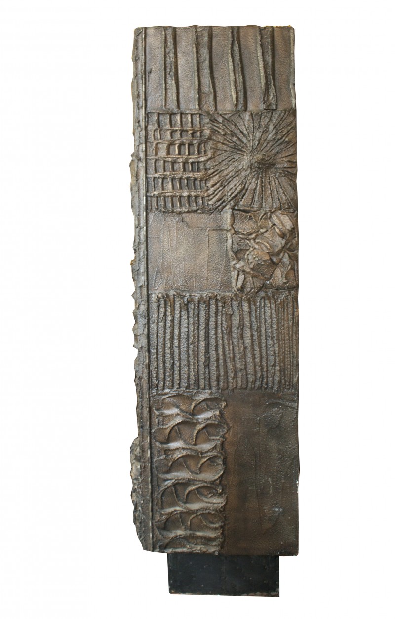 Paul Evans Tall Cabinet in Sculpted Bronze