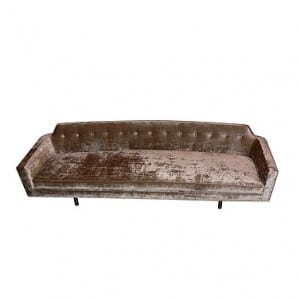Edward Wormley Dunbar Velvet Linen Sofa
