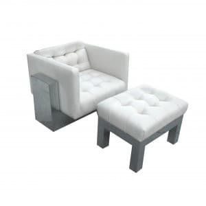 Paul Evans Directional Cityscape Lounge Chair and Ottoman