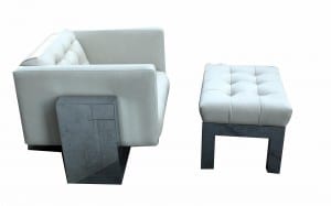Paul Evans Directional Cityscape Lounge Chair and Ottoman