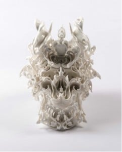 Katsuyo Aoki, Predictive Dream Series Skull no. 44, JAP, 2013. Porcelain.