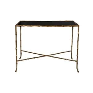 Bagues Mirror and Bronze Bamboo Table