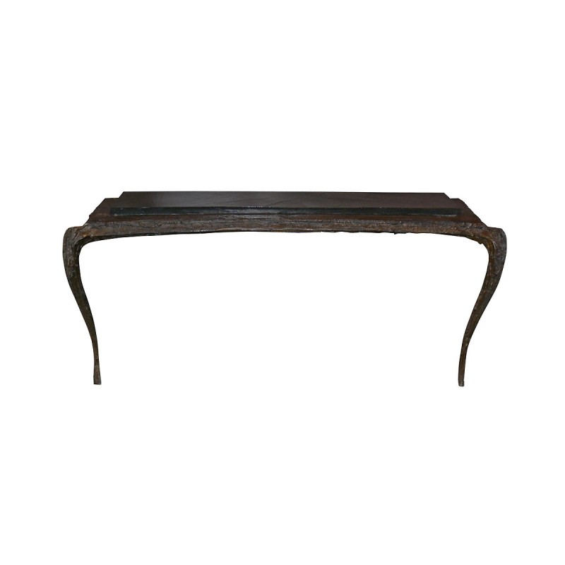 Paul Evans Console in Sculpted Bronze - Wall Mounted