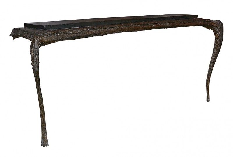 Paul Evans Console in Sculpted Bronze - Wall Mounted
