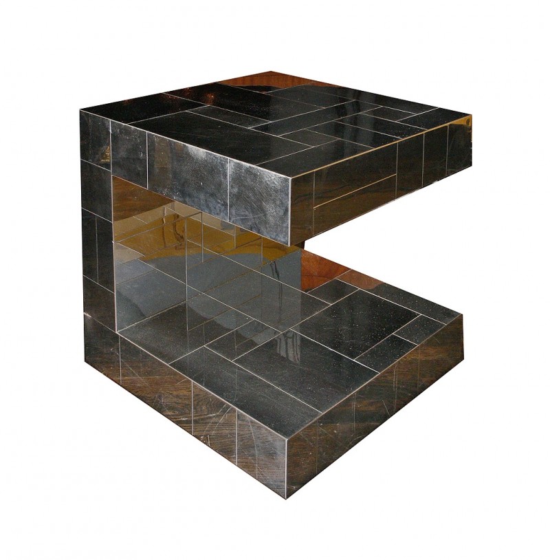 Paul Evans Directional Cityscape End Tables in Chrome