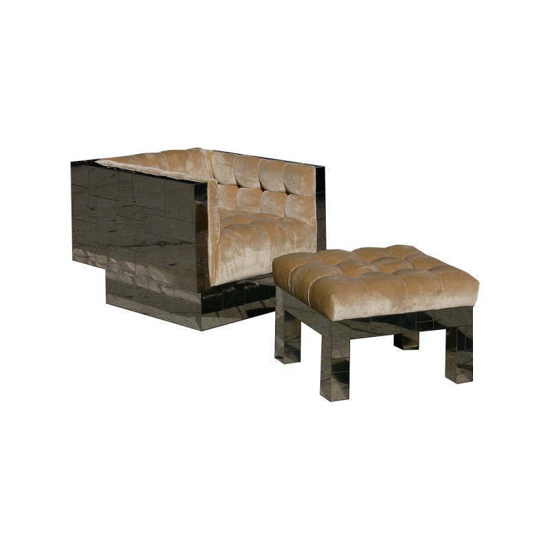 Paul Evans Directional Cityscape Lounge Chair and Ottoman II