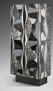 Paul Evans's armoire of welded and etched aluminum. Richard Goodbody/Brant Foundation
