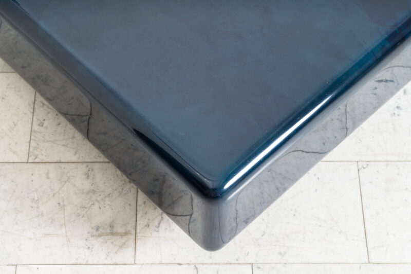 Karl Springer LTD, Lacquered Goatskin Plinth Low Table, USA